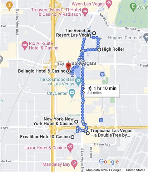 las vegas walkway map